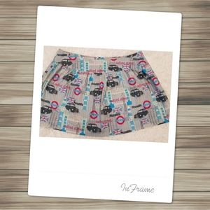London Scene A Line Pleated Mini Skirt